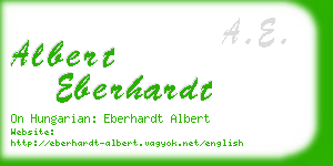 albert eberhardt business card